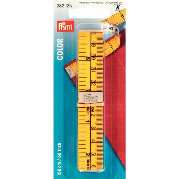Сантиметр 150 см, 1 шт, шкала в см, и дюймах, Prym Color 282125
