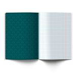 Тетрадь ученическая общая, софт-тач ламинация + выборочный лак, цветной запечатанный форзац, A5+ 48 л. на скобе 65 г/м², белизна 100 %, 10 шт, клетка, 00994 Изумрудные мысли, Светоч 48Т14