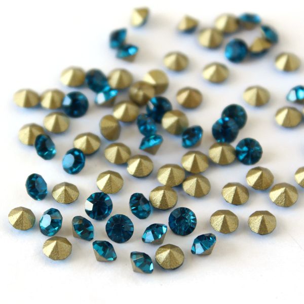 Стразы конусовидные риволи 3,8мм, ss16, 144 штук (стекло) (229)