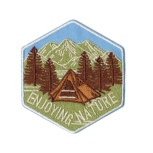 Термоаппликация №06, 1 шт, 02-604 Горы и палатка 6х6.5 см, Gamma ETF