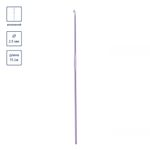 Крючок для вязания ⌀2.5 мм, 15 см, металл, в чехле, розовый, Gamma CH-15