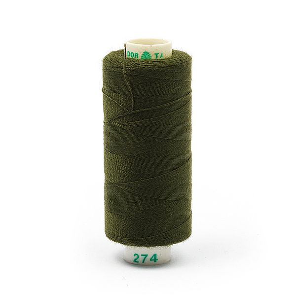Нитки швейные бытовые Dor Tak 40/2, 366 м / 10 кат., 274 зеленый