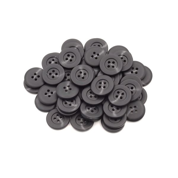 Пуговицы 4 прокола, (5427 цв. черный/серый мат.), 50 шт