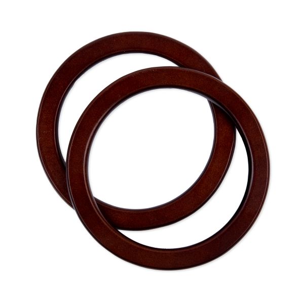 Ручка для сумки 11 см, 2 шт, №02 темное дерево, Gamma HA-32