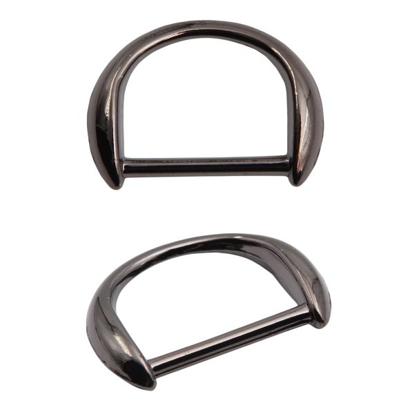 Полукольцо декоративное металл внутр. 12 мм (внешн. 20х14 мм), 4 шт, олово черный никель, MT-1855