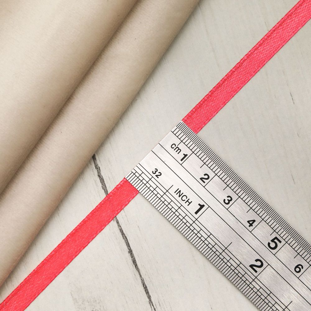 Лента атласная 1-сторонняя 6.0 мм / 22.86±1 метров, 024 коралловый, Globus