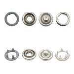 Кнопка рубашечная (джерси) открытая ⌀9.5 мм, ≈144 шт, МЕТАЛЛ, эмаль, 523 св.серый матовый, NEW STAR