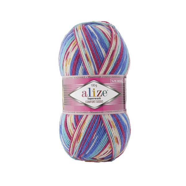 Пряжа Alize (Ализе) Superwash Comfort Socks / уп.5 мот. по 100 г, 420 м, 7654