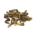 Вешалка-цепочка для одежды 102х8 мм, металл, бронза, 10 шт, ГНУ360