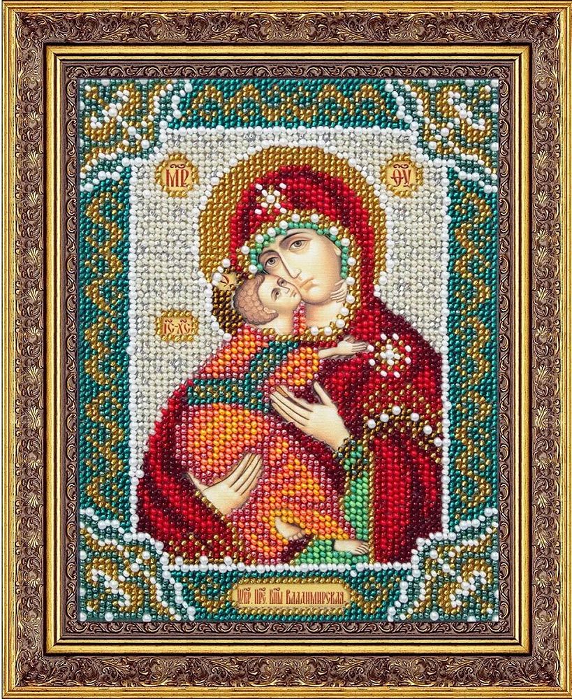 Паутинка, Пресвятая Богородица Владимирская 14х18 см