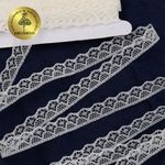 Кружево отделочное в стиле "трикотаж" 12 мм 150-2 цв.02 молочный, 27.4 м