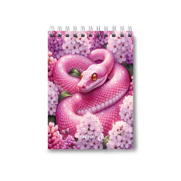 Блокнот на гребне A6 40 л., 6 шт, клетка, Розовая жизнь 01225, Светоч Б121