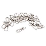 Карабин металл 10.0 мм (13х37 мм), цв.никель, 20 шт