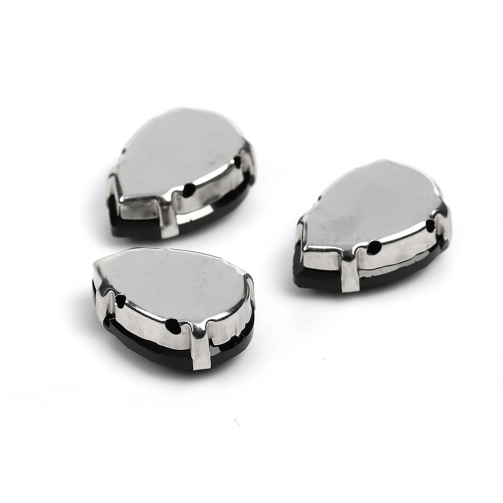 Стразы пришивные в цапах стекло TY цв.ассорти №2 13*18 мм, уп. 20 шт