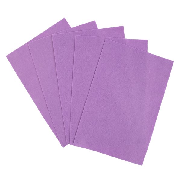 Фетр листовой 1 мм, 20х30 см, 5 шт, 110 лиловый, Blitz FKC10-20/30