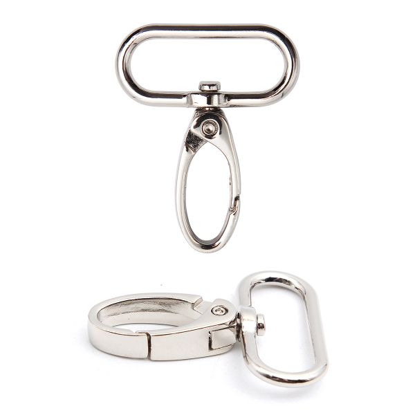 Карабин металл 30.0 мм (49х38 мм), никель, ГУ12849, 4 шт