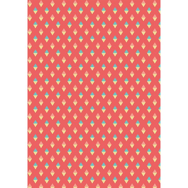 Ткань для пэчворка Peppy Грамотейка, рулон 112 см / 5 метров, ГР-10 ромбы красный, Peppy