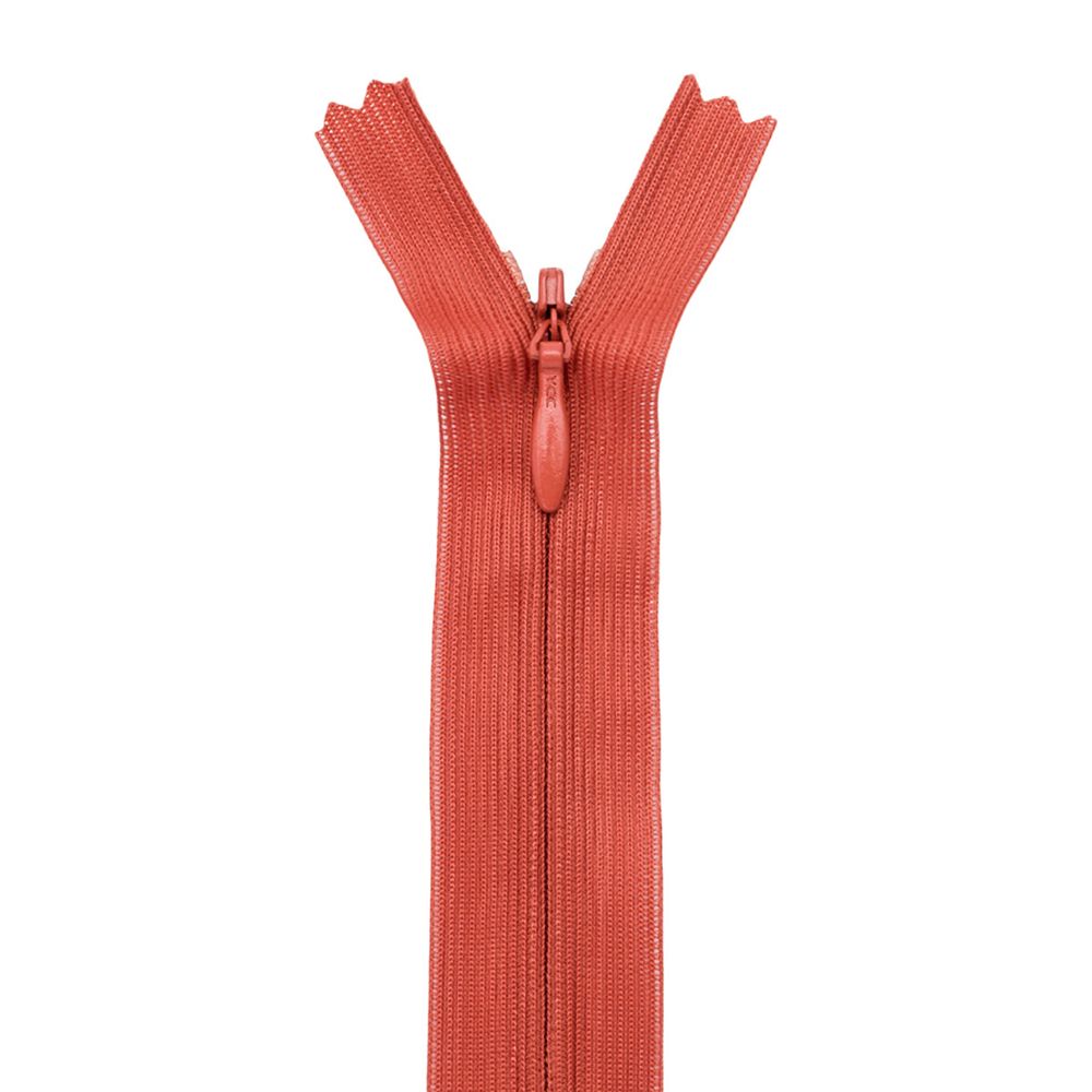 Молния потайная (скрытая) Т3 (3 мм) 1 зам., н/раз., 20 см, коралл, 31233 / 20, 10 шт