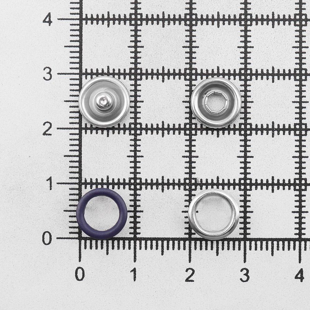 Кнопка рубашечная (джерси) открытая ⌀9.5 мм, ≈1440 шт, МЕТАЛЛ, эмаль, 569 т.синий матовый, NEW STAR