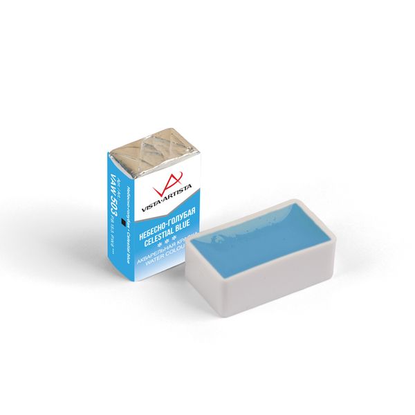 Краска акварель художественная, кювета 2.5 мл, 503 небесно-голубая, Vista-Artista VAW