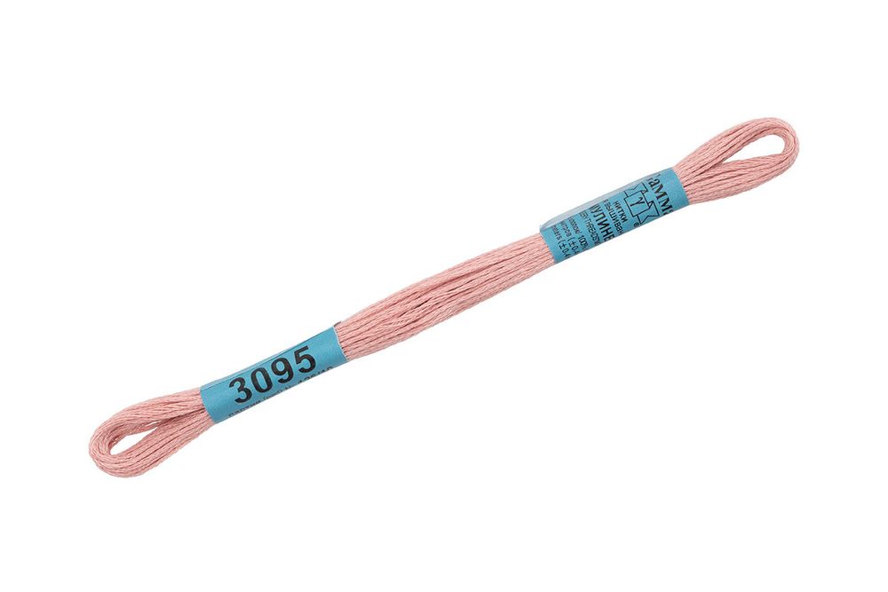 Мулине Gamma 100% хлопок, цв.3095 розово-бежевый, 24 мотка по 8 метров