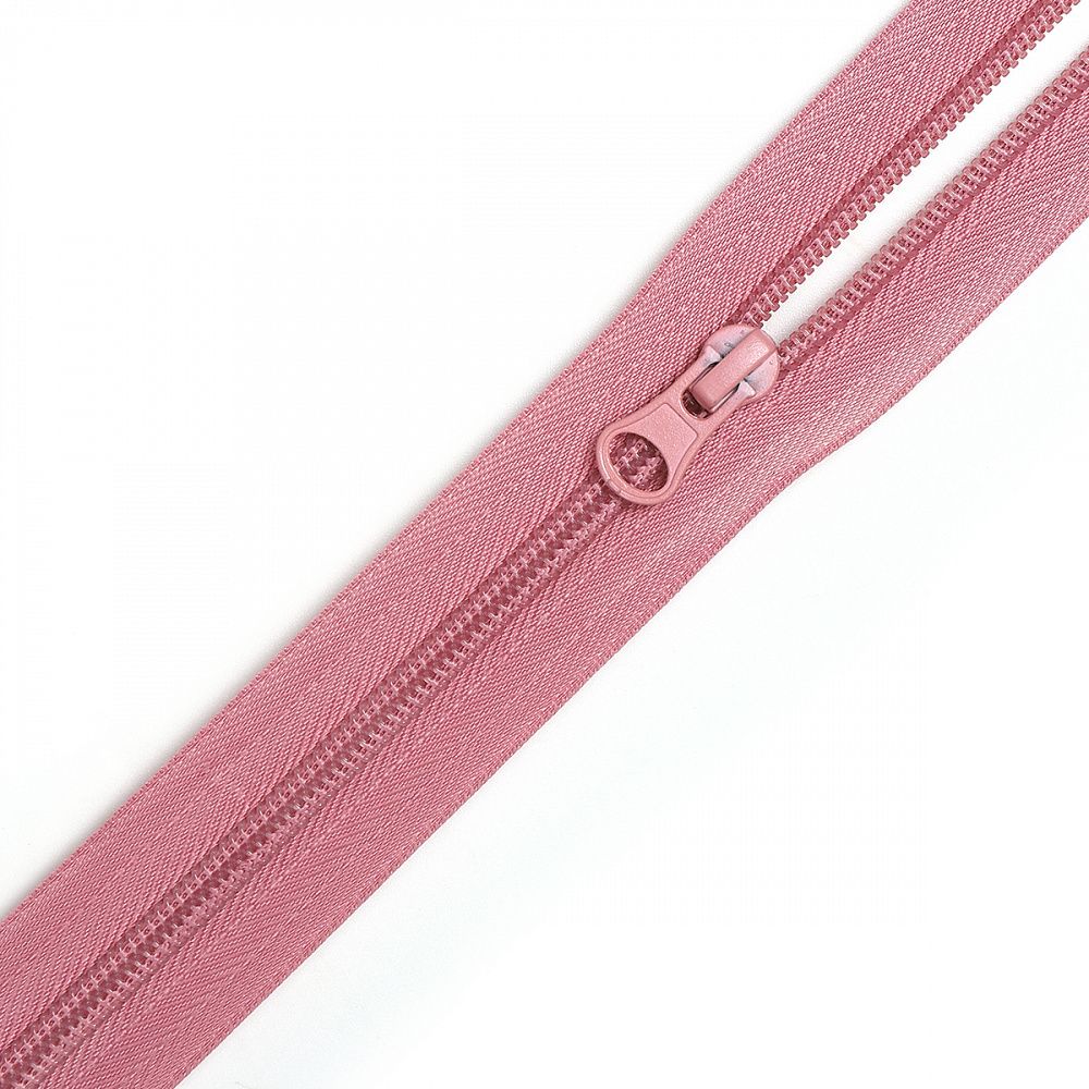 Молния спираль (витая) Т5 (5 мм) 1 зам., н/раз., 18 см, цв.S070 пудро-розовый уп.50 шт