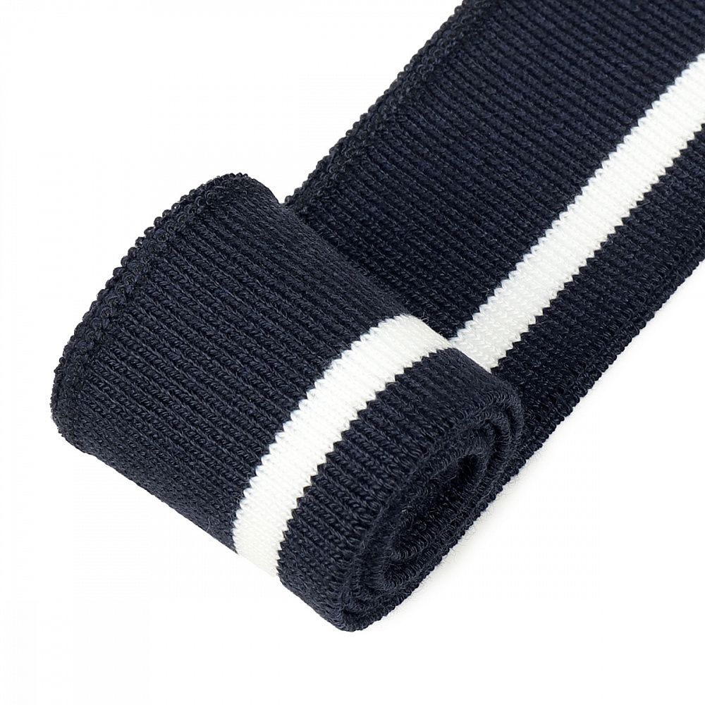 Подвяз (довяз) трикотажный 3.5х80 см, т.синий с белой полосой, 100% п/э, 5 штук