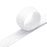 Лента контактная липучка фасовка (велкро) пришивная 25 мм / 25 см, Hobby&Pro, белый, ПАРА (крючок+петля), качество "B"