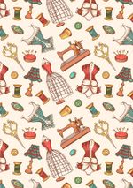 Ткань для пэчворка Peppy Век моды, отрез 50х55 см, 146 г/м², ВМ-15 бежевый, Peppy