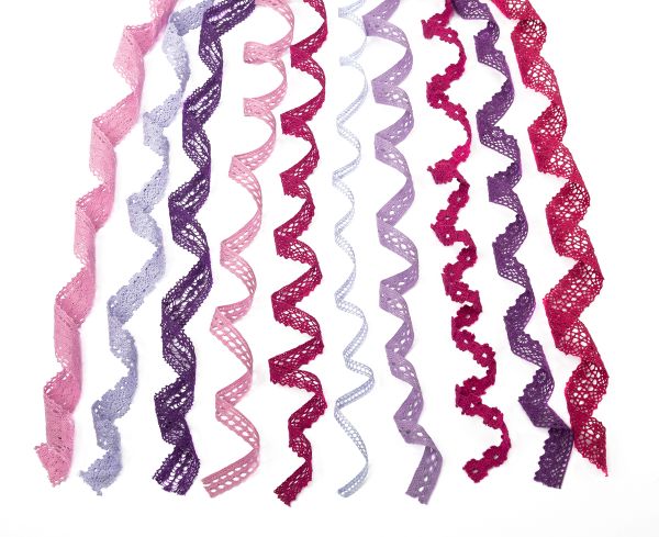 Набор кружевных лент 11 шт по 1 м, 10 лиловый, Gamma HC-VS