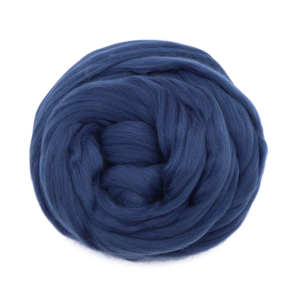 Шерсть для валяния мериносовая тонкая 100%, 100 гр. (255 джинсовый)