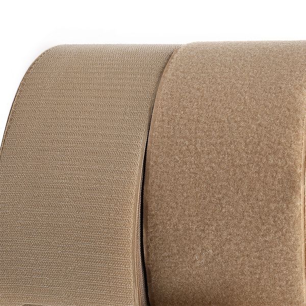 Лента контактная липучка (велкро) пришивная уп. 100 мм / 25 метров, F308 бежевый, ПАРА (крючок+петля), качество 