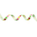 Лента репсовая (в рубчик) Сердечки 1,5см*22.86 м (св.зеленый)