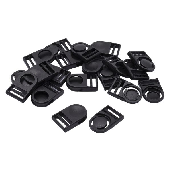 Фастекс (пряжка трезубец) пластик 20 мм, 10 шт, черный, 505023