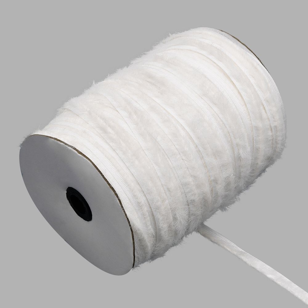 Кант декоративный Синель 10 мм / 45 метров, белый, 3AR3045