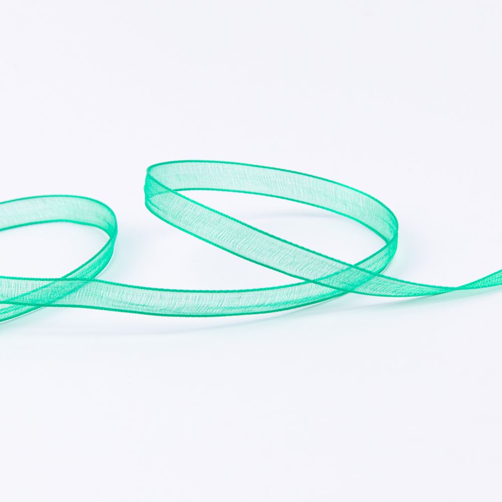 Лента капроновая (органза) _6.0 мм / 45.7 метров, 081 изумрудный, Blitz OR-6