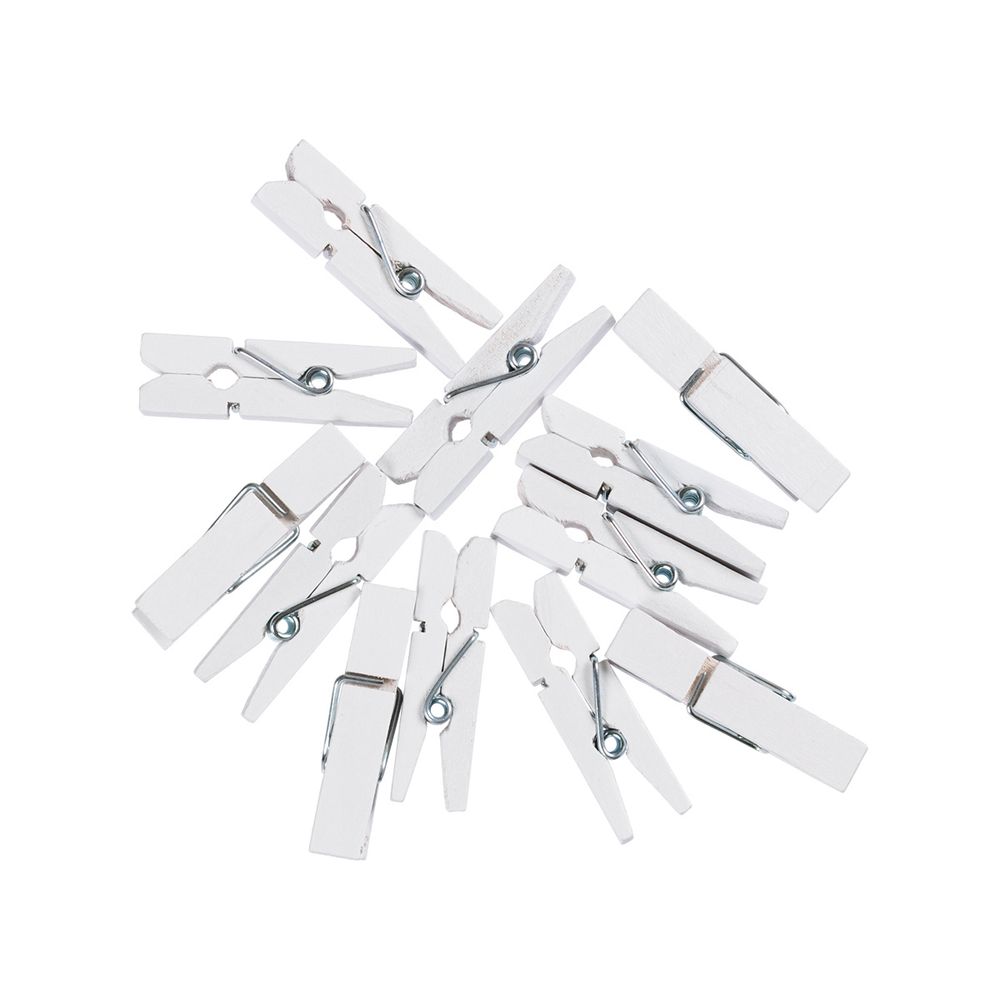 Прищепки декоративные 3.5 см, 60 шт, 10 белый, Mr.Painter DKN-05
