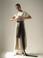 Льняная ткань 140 г/м², 150 см / 3 метра, TBY.DJ.26.1.3, цв.натуральный