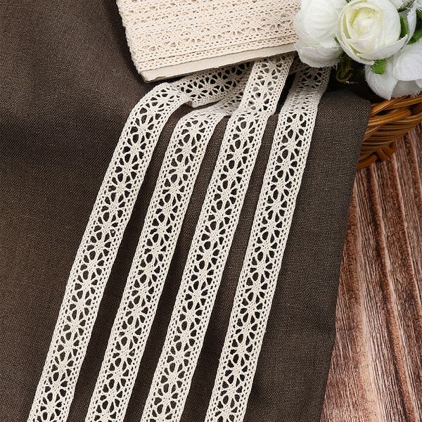 Кружево вязаное (тесьма) 15 мм / 10 метров, цв.льняной, Kruzhevo