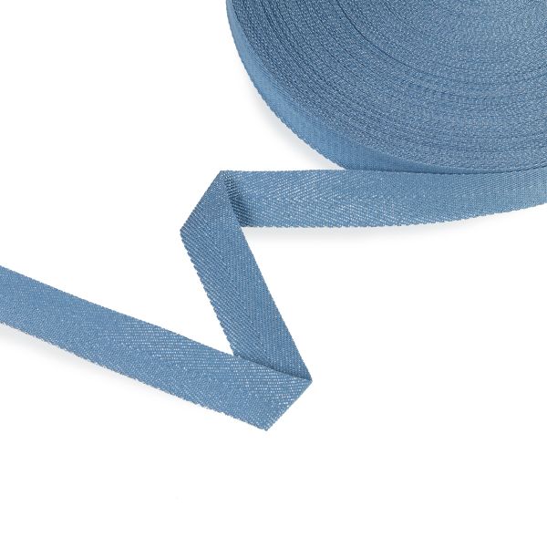 Тесьма (лента) киперная п/э с люрексом 20 мм / 50 метров, т.синий-серебристый/dark blue-silver, Gamma TPTL-20