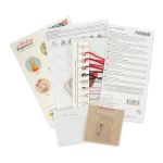 Набор для вышивания нитками Panna, Живая картина, брошь Белек в шапочке, 5х6 см