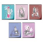 Тетрадь общая с пластик. прозр. обложкой 180 мкм, цвет.запечат.титул лист A5 48 л. на скобе 65 г/м², белизна 100% 10 шт клетка, 01498 Девочки Online, Светоч Т197