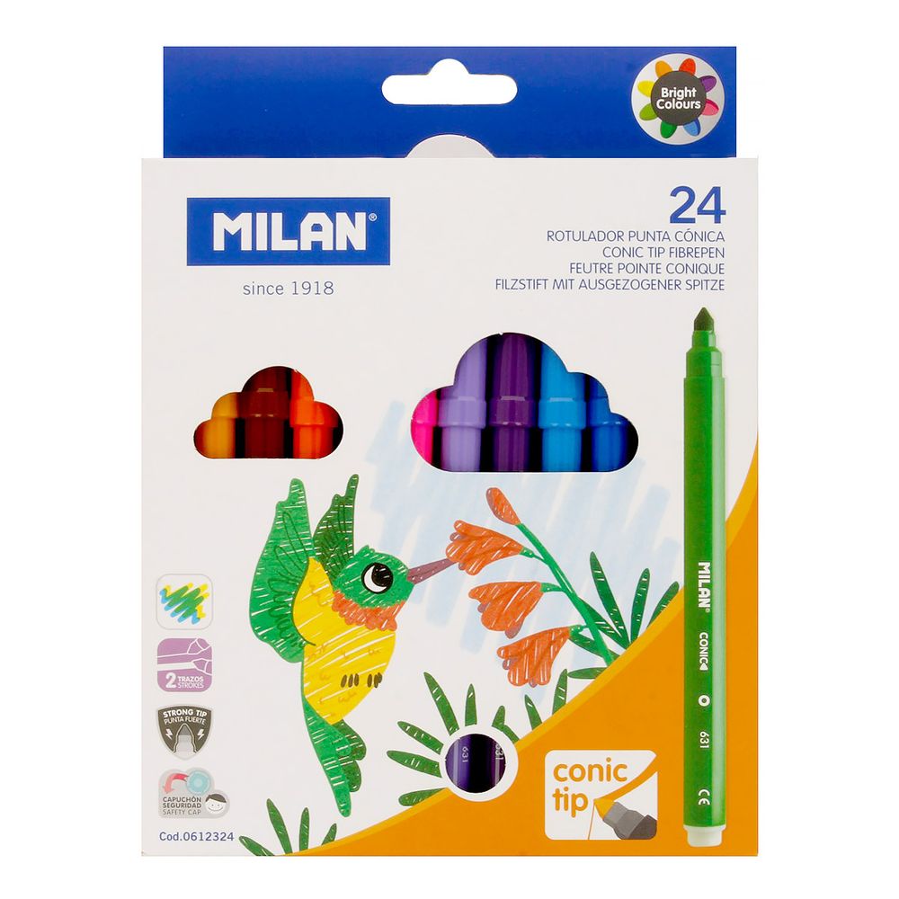 Набор фломастеров 24 цв, 612324, Milan