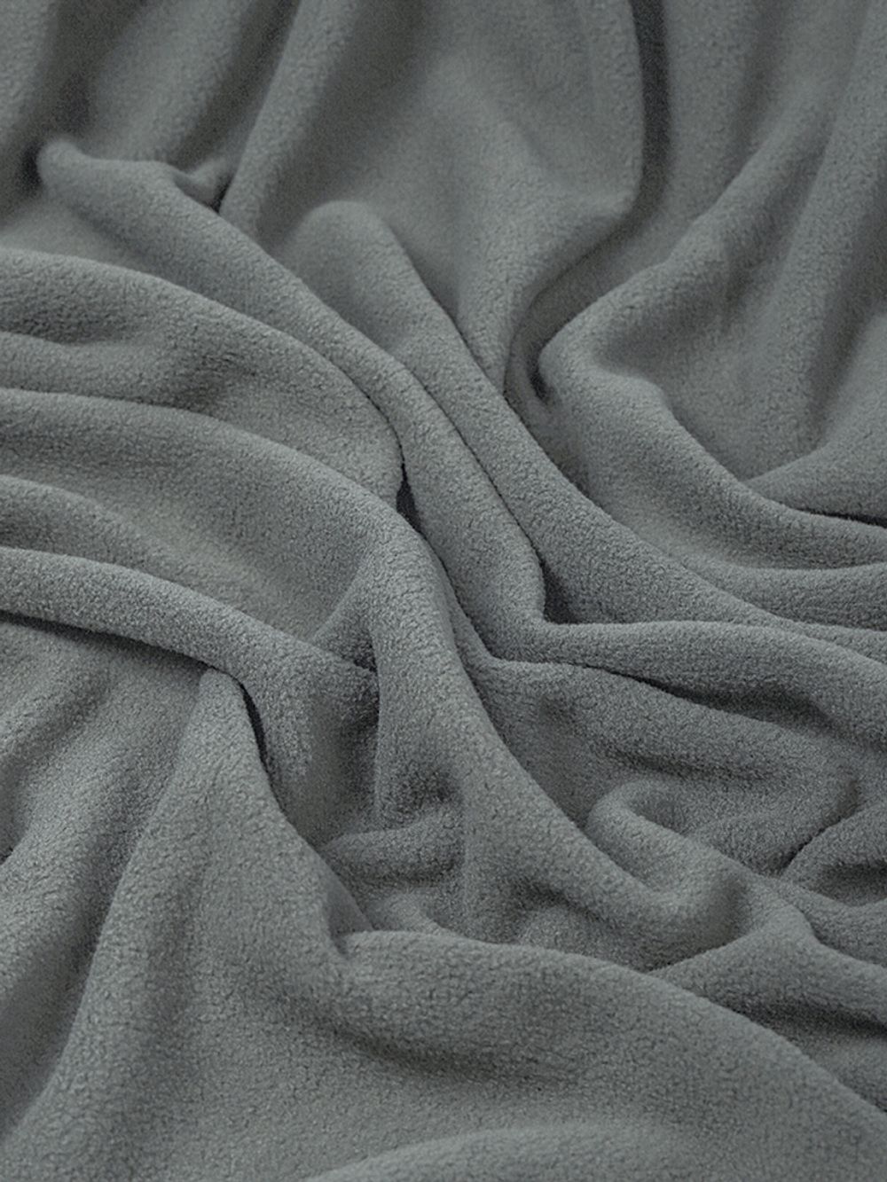 Флис 2-сторонний 190 г/м², 150 см / 2 метра, TBY-0059-307.2, цв.S307 серый