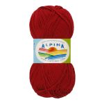 Пряжа Alpina Holly / уп.10 мот. по 50г, 200м, 220 бордовый