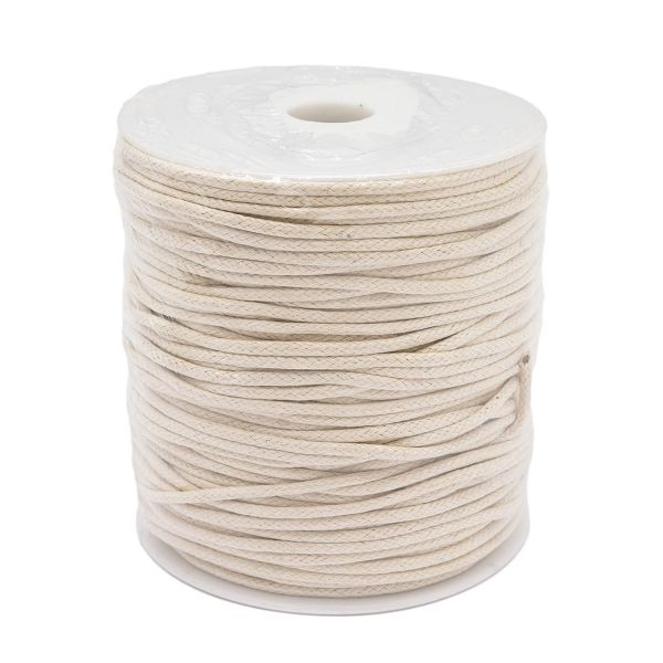 Шнур вощеный ⌀2.0 мм / 100 метров, цв.С571 св.бежевый