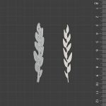 Нож для вырубки 1.3х7.2 см, Веточка, Mr.Painter DICUT-M0002