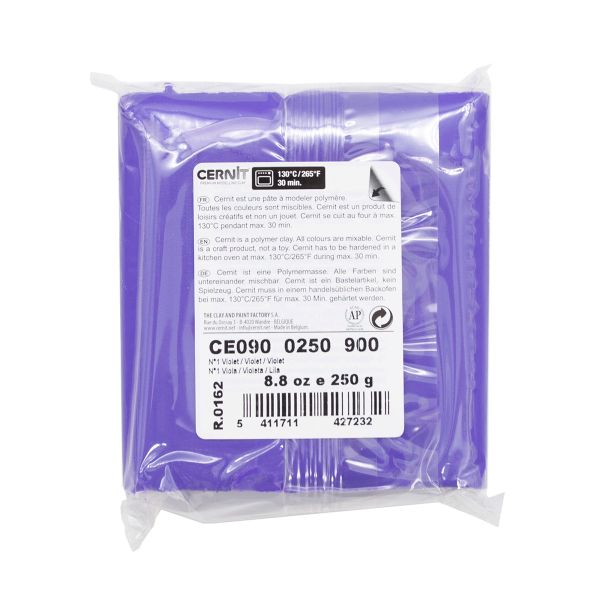 Полимерная глина Cernit №1 запекаемая, классическая 250гр, 900 фиолетовый