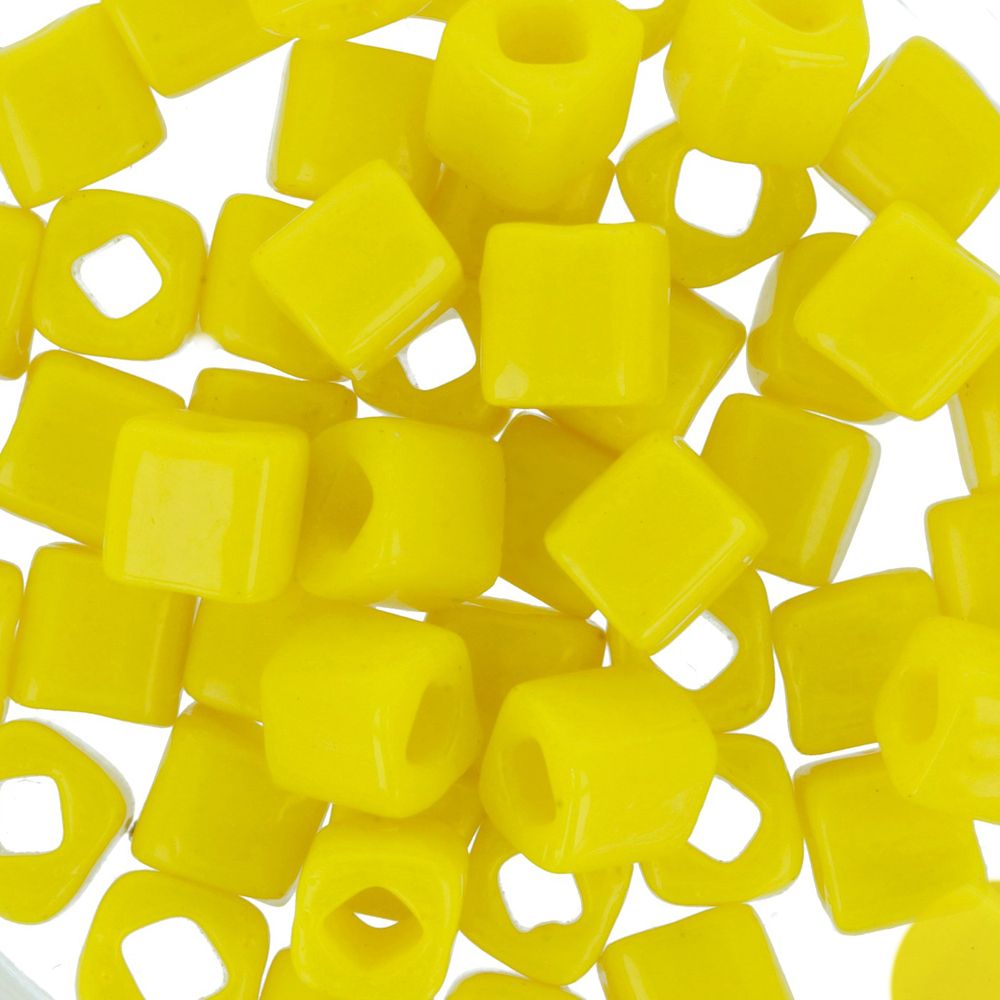 Бисер Toho Cube 4 мм, 25 г (5х5 г), 0042 лимонный
