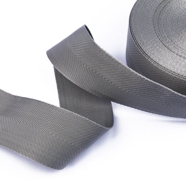 Стропа (ременная лента) 60 мм / 25 метров, толщ. 1.19 мм, [28 г/пог.м], 100% п/п, серый, Gamma С2693Г17